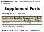 L-Taurine 325 mg - Hypoallergenic 250 ct