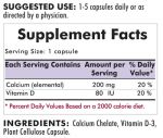 Calcium 200 mg - Bio-Max Series - Hypoallergenic 120ct