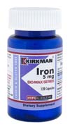 Киркман Iron 5 mg - Bio-Max Series - Hypoallergenic 120ct