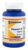 KirkmanLabs Vitamin E 100 IU - Hypoallergenic 250 ct. 
