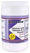 KirkmanLabs Calcium with Vitamin D-3 Powder - Flavored - New, Improved Formula! 454 gm/16 oz