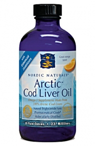 Нордик Arctic Cod Liver Oil Peach flavor 8oz.