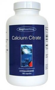 ARG Calcium Citrate 180 Vegetarian Caps