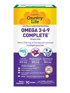 Country Life, ULTRA OMEGA 3-6-9 COMPLETE 90 GELS