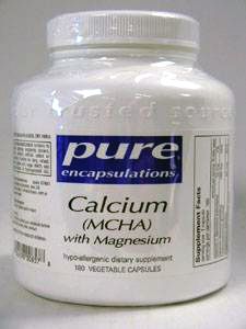 Pure Encapsulations, CALCIUM (MCHA) WITH MAGNESIUM 180 VCAPS
