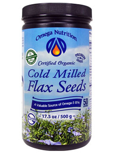 Omega Nutrition, ORGANIC COLD MILLED FLAX SEEDS 17.5 OZ