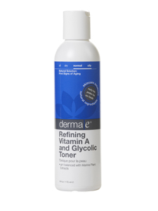 DermaE Natural Bodycare, REFINING VITAMIN A GLYCOLIC TONER 6 OZ 