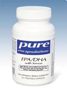 Pure Encapsulations, EPA/DHA WITH LEMON 60 GELS