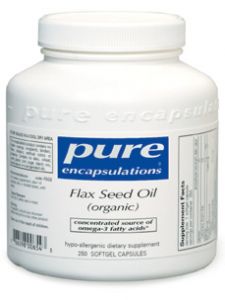 Pure Encapsulations, FLAX SEED OIL (ORGANIC) 250 GELS