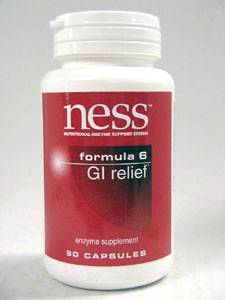Ness Enzymes, GI RELIEF #6 90 CAPS