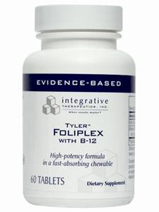 Integrative Therapeutics, FOLIPLEX WITH B-12 RASPB. FLAVOR 60 TABS