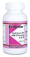 KirkmanLab.Essential fatty acids.Cod Liver Oil with Vitamins A & D 300caps