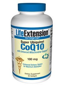 Life extension, SUPER UBIQUINOL COQ10 100 MG 60 SOFTGELS