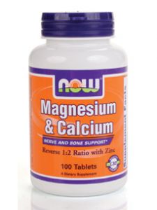 Now Foods, MAGNESIUM & CALCIUM 2:1 RATIO 100 TABS