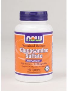 Now Foods, GLUCOSAMINE SULFATE 1,100 MG 100 TABS