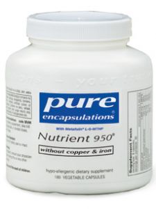 Pure Encapsulations, NUTRIENT 950®A W/O CU & FE 180 VCAPS