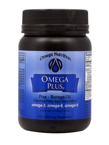 Omega Nutrition, OMEGA PLUS FLAX BORAGE OIL 200 GELS