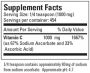 Metabolic maintenance Vitamin C Powder (Reduced Acidity) pH 4.4 454 grams