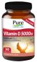 Pure Essence Labs, Vitamin-D, 5000 IU, 30 Veggie Caps