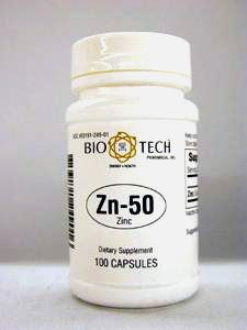 Bio-Tech, ZN-50 ZINC GLUCONATE 50 MG 100 CAPS