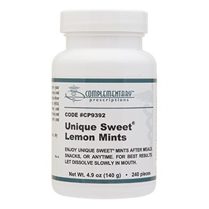 Complementary Prescriptions Unique Sweet® Xylitol Mints, Lemon 240 pieces