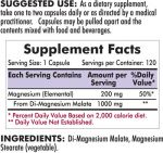 Magnesium Malate 1000 mg - Hypoallergenic 120ct