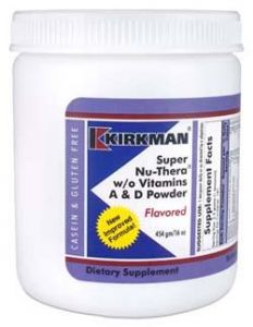 Киркман Super Nu-Thera® w/o Vitamins A & D Powder 454 gm/16 oz  - New, Improved Formula