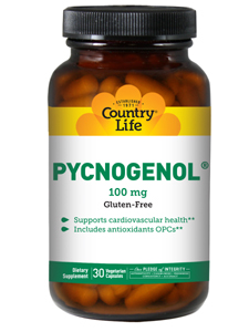 Country Life, PYCNOGENOL 100 MG 30 VEGCAPS