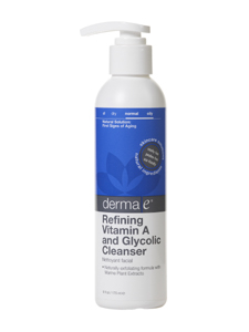 DermaE Natural Bodycare, REFINING VITAMIN A CLEANSER 6 FL OZ 