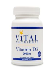 Vital Nutrients, VITAMIN D3 2000 IU 90 VCAPS