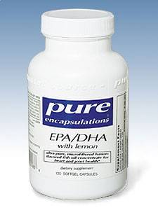 Pure Encapsulations, EPA/DHA WITH LEMON 120 GELS