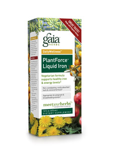 Gaia Herbs, PLANTFORCE LIQUID IRON 16 OZ