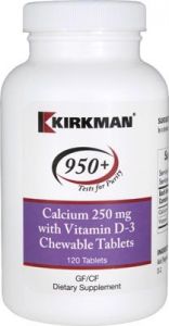 KirkmanLabs professional, CALCIUM WITH VIT D-3 250 MG 120 CHEWS