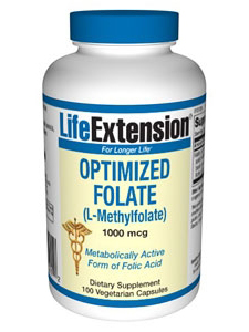 Life extension, OPTIMIZED FOLATE 1000MCG 100VCAPS