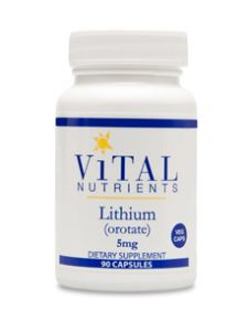 Vital Nutrients, LITHIUM (OROTATE) 5 MG 90 CAPS