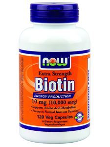 Now Foods, BIOTIN EXTRA STRENGTH 10 MG 120 VCAPS