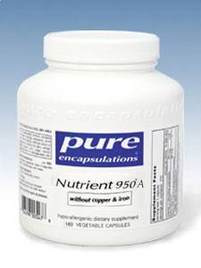 Pure Encapsulations, NUTRIENT 950A NO CU & FE W/ A 180 VCAPS