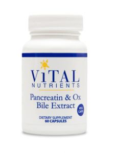 Vital Nutrients, PANCREATIN & OX BILE EXTRACT 60 VCAPS