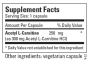 Metabolic meintenance Acetyl L-Carnitine 250 mg 60 CAPS