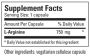 Metabolic meintenance L-Arginine 750 mg