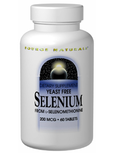 Source Naturals, YEAST FREE SELENIUM 200MCG 60 TABS