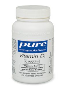 Pure Encapsulations, VITAMIN D3 1000 IU 250 VCAPS