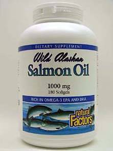 Natural Factors, WILD ALASKAN SALMON OIL 1000 MG 180 GELS