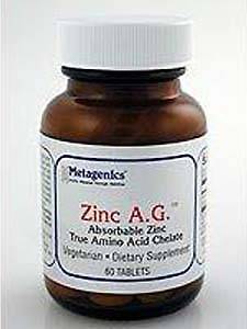 Metagenics, ZINC A.G. 20 MG 60 TABS