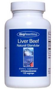 ARG Liver Beef Natural Glandular 125 Caps
