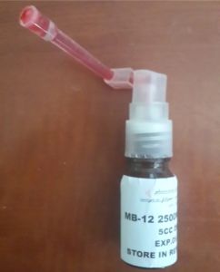 Liquid Methylcobalamin MB12 spray 5cc. 2500 mcg/spray